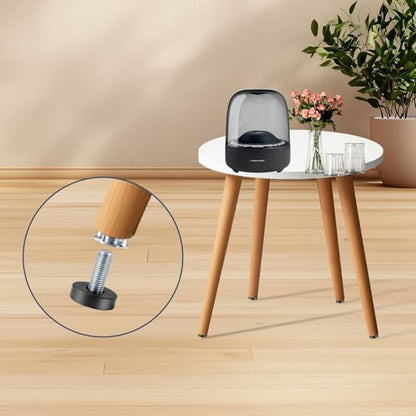 1/4" Thread Furniture Feet Levelers, 12 PCS Adjustable Feet Levelers, Adjustable Furniture Levelers with T-Nuts for Table, Chair, Furniture Legs