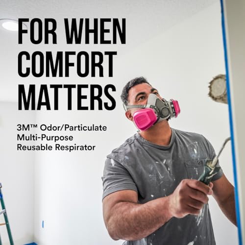 3M P100/OV Odor/Particulate Multi-Purpose Reusable Respirator 65021, NIOSH-APPROVED Organic Vapor Cartridge, Medium - size: Medium