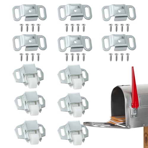 Mailbox Replacement Roller Catch Latch, Durable Roller Catch Latch with Screws for Mailbox Door Repair, Cabinet Doors, RVs, Campers, and Kitchen Hardware (6 Pcs) - color: 6 Pcs
