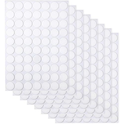 JANYUN Double Sided Sticky Dots Removable Round Putty Clear Tack No Trace Waterproof Small Stickers for Festival Decoration - size: 20mm Round