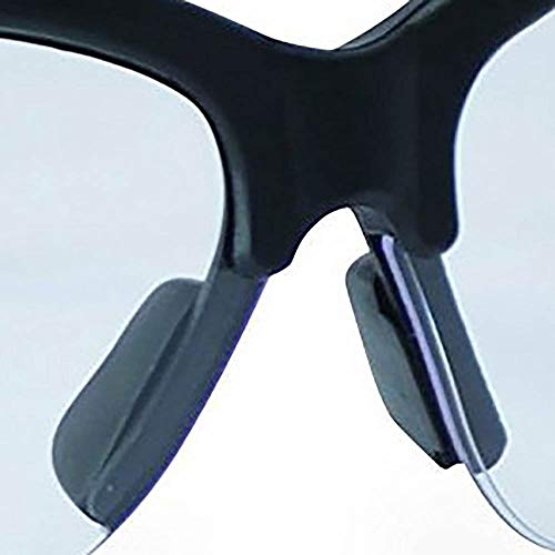 Walker's Sport High-Grade Polycarbonate Lenses Half Frame Soft Rubber Nose Piece Adjustable Safety Shooting Glasses - color: Clear, size: One Size