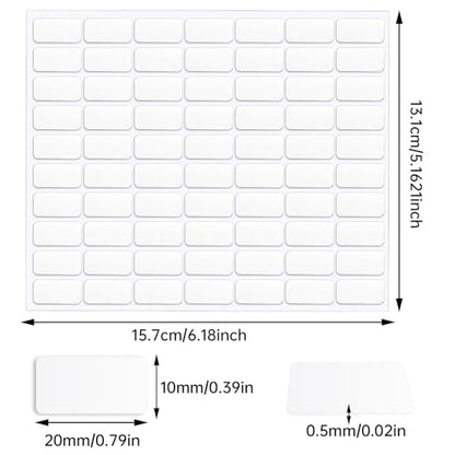 JANYUN 140 Pcs Mounting Putty, Double Sided Sticky Dots Removable Poster Putty Clear Sticky Tack for Wall Hanging Pictures Baloon Crafts No Trace Adhesive Sticky Putty for Home Office Decor (20x10 mm) - size: 20x10mm Square 140pcs