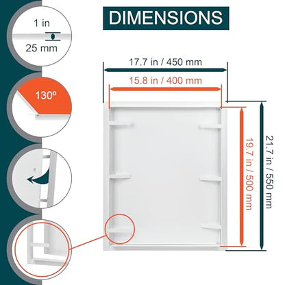 16" x 20" White Metal Access Panel - Wall Access Panel for Drywall - Hidden Wire Cover for Wall Covering Panels - Plumbing, Electricity, Heating Alarm, Bathroom, Dry Wall Hole Cover - size: 16" X 20"