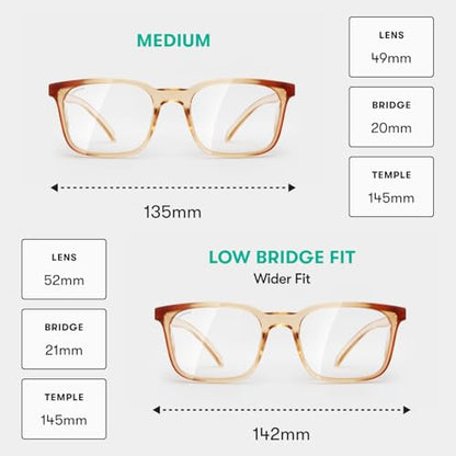 Stoggles Rectangle Z87.1 Certified Safety Glasses, Blue-Light, UV Blocking Lens, Top & Side Shield, Anti-Fog, Stylish Eyewear - color: Antique, size: Medium Standard Fit