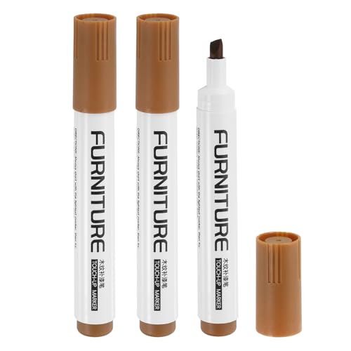 uxcell Furniture Markers Touch Up, 3pcs Furniture Repair Kit Wood Filler Sticks Wood Markers for Scratches Wooden Floor Table Cabinet Laminate Frames, Oak - color: Oak