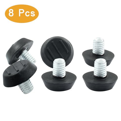 8 Pcs Black M8 x 11mm Modern Furniture Lvelers, Levelling Feet for Patio & Indoor Use - size: M8 x 11mm