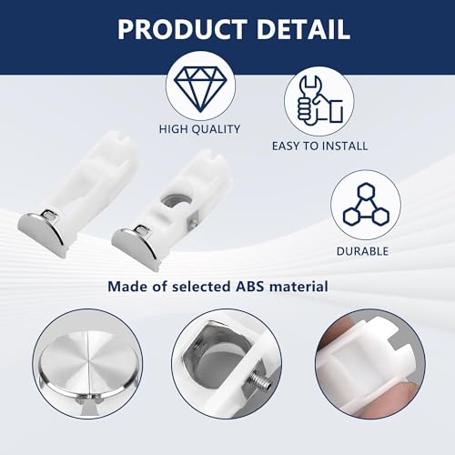 Upgraded DA61-07540A Freezer Door Handle Support Kit Compatible with Samsung Refrigerator Replacement Parts, Includes DA67-02787A Cap & 6009-001526 Screws, Fits AP5578979 PS4145181, White (4 Pack)