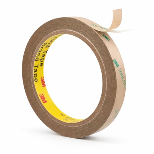 3M Double Sided Tape 300LSE 0.5" x 36Ft Clear Heavy Duty Adhesive Tape for Electronics, Laptop & Phone Repairs, Arts, Crafts, Leather Work, Card Making – 1 Pack - size: 0.5"x36Ft