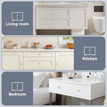 5Pack Single Hole Brushed Brass Cabinet Knobs T Shaped Dold Kitchen Cabinet Knobs Hardware Pull Knob for Cabinets and Drawers 50mm Total Length - color: Brushed Brass, size: Single Hole-2inch Length