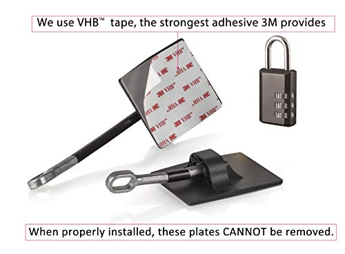 Refrigerator Lock (Black with Black Combination Padlock) - color: 1-Pack, Black with Black Combination Padlock