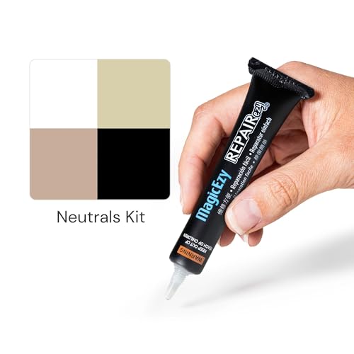 MagicEzy Tile Repair Kit: Porcelain Repair Kit - Ceramic Tile Repair Kit - Mix and Match Colors - Acrylic, Stone, Fiberglass - Wall Touch Up (Neutrals Kit) - color: Neutrals Kit