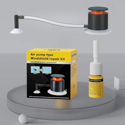 Car Windshield Crack Repair Kit with Vacuum Suction-Long-Lasting,Invisible Windshield Repair Kit for Chips and Cracks on SUVs,Trucks,Windows!Easy to Stop Crack Spreading in 20 Mins! (Round Repair)