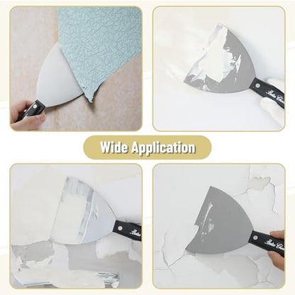 Bates Choice 5-Inch Carbon Steel Flexible Putty Knife, Metal Scraper, Drywall Spackle Knife, Paint Scraper Tool, Wall Scraper, Metal Putty Knife, Drywall Putty Knife - color: Black, size: 5 Inch