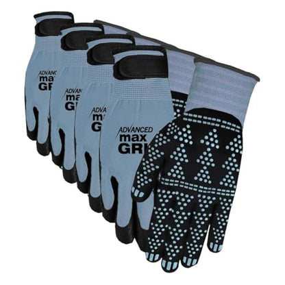 ANICEMOON Midwest Gloves & Gear Unisex Adult Advanced Max Gripping Glove, Slate Blue, 1 Pair (Pack of 4) - size: 2 Count (Pack of 4)