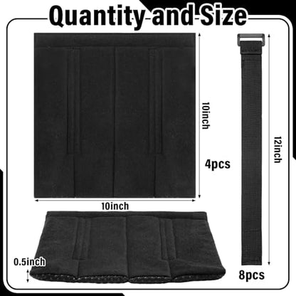 4 Pcs Dorm Bed Ladder Foot Support College Dorm Bed Step Pad with 8 Adjustable Hook & Loop Straps Beds Step Foot Covers Bunk Ladder Pads for College Bunk Loft Steps