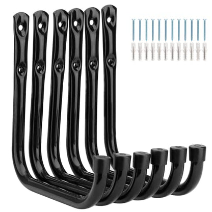 Heavy Duty Garage Hooks, 6.7Inch Wall Mount Garden Tools Storage Hook for Bike, Ladder, Chair, Garden Hose, Power Tool, Indoor Outdoor - size: 6.7Inch x 6.7Inch