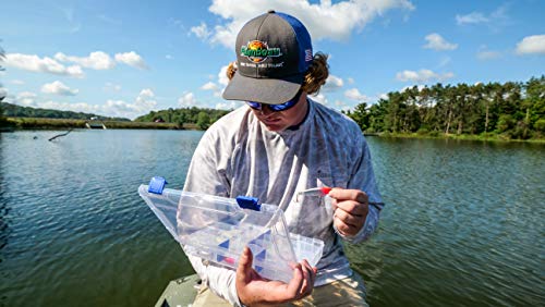 Flambeau Outdoors 4007 Tuff Tainer Fishing Tackle Box with Zerust Anti-Rust Dividers - Includes 12 Dividers, 24 Compartments, Clear Fishing Lure Organizer - 11" x 7.25" x 1.75"