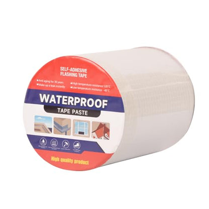 6" W X 16.4'L Waterproof Tape for Leaks Aluminum Butyl Tape with Adhesive for RV Repair, Glass Repairs, Air Mattress Patch, Window Caulking, Boat Sealing, Roof Patching - size: 6in x 16.4ft