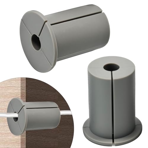 EASYEAH 2pc Starlink Cable Grommet 1" Silicone Waterproof Wall Hole Pass Through Split Cable Bushings for TV Wire Ethernet Cord, Starlink Cable Routing Kit Accessories, 38mm/1.5" Ht, Grey - color: Grey-2, size: 1 in Dia x 1.5 in H