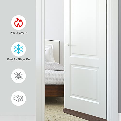 KAKICLAY 36 Inch Draft Stopper for Bottom of Doors and Windows, Heavy Duty Sound Proof Door Draft Guard Gap Snake, Weighted Under Door Noise/Cold Air/Wind Blocker, 2.2Lbs - size: 36"