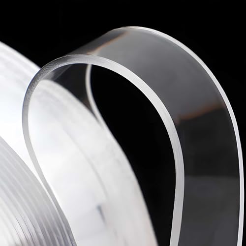 Valley'sYuMiao 2Rolls, Nano Double Sided Mountinging Tape, Adhesive-self Heavy Duty Tape, 2 Sides Sticky Tack Tape for Painted Walls AC Hanging Clear, 0.7in×10fts, 20fts Total Long - size: 2Rolls, 0.7″, 20fts TL