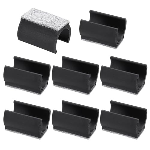 PATIKIL 25mm Rectangle Chair Leg Cover with Felt Pad, 8Pcs Slide Smoothly No Scratches No Noise Furniture Feet Hardwood Protectors Tips Floor Glides Tubing Caps for Office, Black Grey - color: Black Grey, size: 25MM