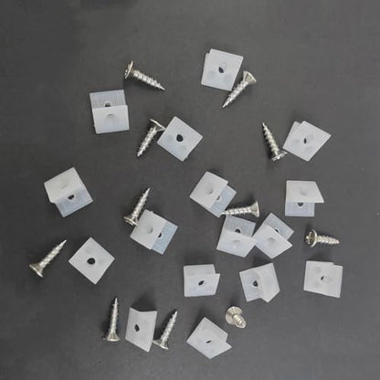 100 Pcs Plastic Angle Code Bracket Fasteners, Sagging Drawer Bottom Support Brackets, Drawer Bottom Support Brackets Mending Wedges, Repair Mending Wedges, PlasticAngle Code Drawer Fastener