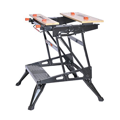 BLACK+DECKER Portable Workbench, Project Center and Vise with IRWIN QUICK-GRIP Clamps, One-Handed, Mini Bar, 6-Inch, 4-Pack (WM425-A & 1964758) - style: w/ 4pk Clamps