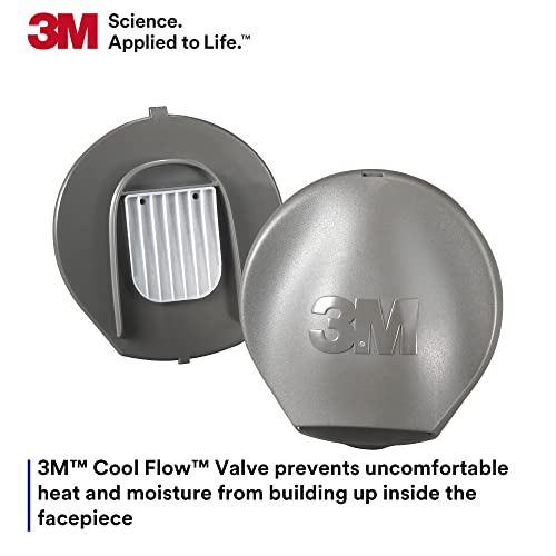 3M Full Facepiece Reusable Respirator 6800, NIOSH, Large Lens, ANSI High Impact Eye Protection, Silicone Face Seal, Four-Point Harness, Comfortable Fit, Painting, Dust, Chemicals, Medium - style: Medium