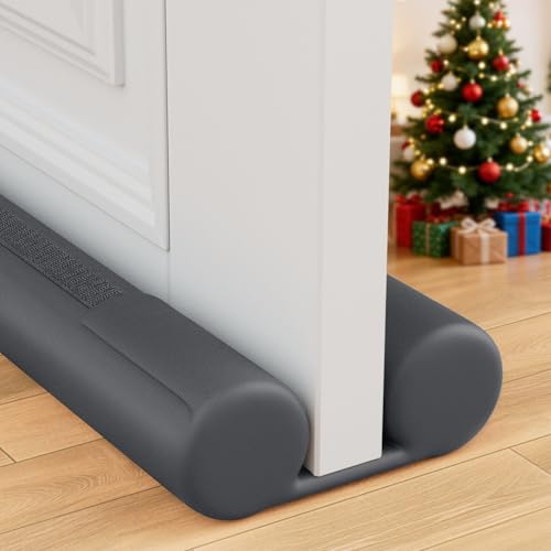 Under Door Draft Stopper for Bottom of Door, Weather Stripping Door Seal, Covers Gap Up to 2.36", Adjustable Door Sweep for Interior Doors and Exterior Cold Air, Noise, Dust, Light (Gray) - color: Gray, size: 36 Inch