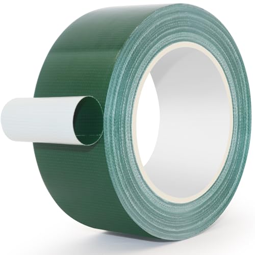 Green Duct Tape, 2 Inches x 32 Yards, Heavy Duty, Strong, Durable, Flexible, Easy-Tear by Hand, No Residue, Waterproof for Home Repairs, Fixed Carpet Edge, DIY Projects - color: Green