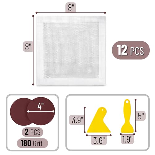 Bates- Drywall Repair Kit, 16 pcs, 8 Inch, Dry Wall Patch Kits, Wall Repair Patch Kit, Wall Patch Repair Kit, Drywall Hole Patch, Drywall Patch Kit, Wall Hole Repair Kit, Drywall Patch Hole - size: 16 pcs, 8"