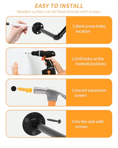 Garden Hose Holder Wall Mounted Heavy Duty Metal Hose Hanger Water Hose Holder Hose Reel Hose Hooks for Water Hose, Extension Cords, Vacuum Lines Storage Organizer for Garden,Garage,Yard