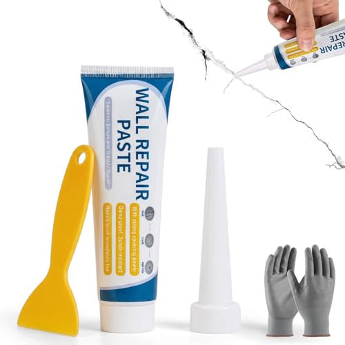 Wall Mending Agent Repair Kit with Scraper Nozzle Extender, 2026 New Drywall Hole Repair Kit, Efficient Wall Repair Paste Filler for Holes & Cracks, Nail Holes, Dents & Small Damage, 5.3oz (1 Pack) - color: 1 Pack