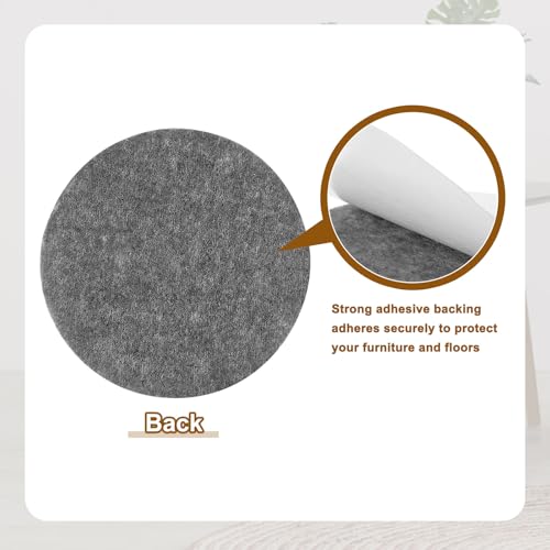 uxcell Round Felt Furniture Pads, 8Pcs 2" Dia x 0.12" Thick Adhesive Backed Felt Non-Slip Anti-Scratch Felt Pads Chair Leg Protectors for Protecting Hardwood Floor, Black - size: 2" x 0.12"