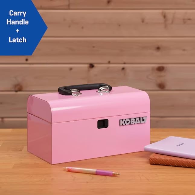 K.balt Retro Portable Mini Toolbox Pink Steel Tool Box - color: Pink, size: Retro