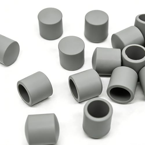 20 Pack Door Stopper Rubber Tip Replacement, Universal Stop Caps for Wall Door Protection (20, Grey) - color: Gray