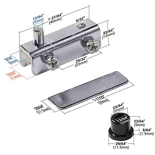 Rok Hardware Glass Door Pivot Hinge for Free Swinging Glass, Chrome - color: Chrome