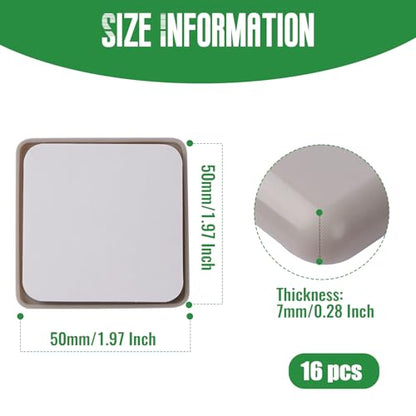Furniture Sliders,50mm Square Table and Chair Leg Sliding Pad for Easy Moving on Carpet Hardwood (16pcs) - size: 50mm,Square