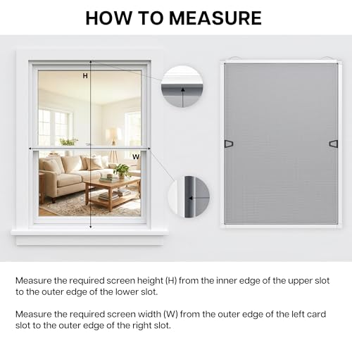 Paramondo 2 Sets DIY Window Screen Frame Kit, Easy Cut-to-Size Design Window Screen, Includes Screen Mesh, Frame Parts & Tools for Window Screen Replacement, White, 46" Lx 46"W