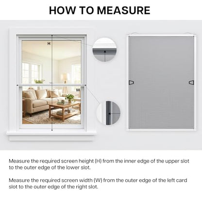 Paramondo 2 Sets DIY Window Screen Frame Kit, Easy Cut-to-Size Design Window Screen, Includes Screen Mesh, Frame Parts & Tools for Window Screen Replacement, White, 46" Lx 46"W