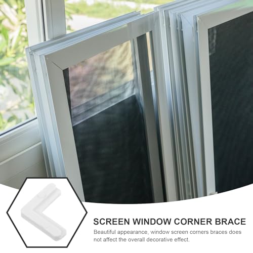 10PCS Plastic Corner Bracket,L Bracket Joint Window Screen Frame Corners for Braces Screen Door Fixed Angle Window Tool