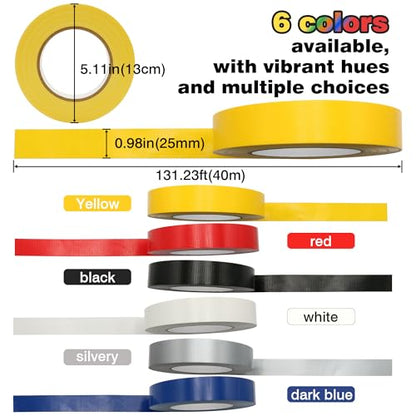 Multi Purpose White Duct Tape 1 Inch X 44 Yards, Heavy Duty Strong Adhesive Tape, No Residue, Waterproof All Weather, Tear by Hand, Industrial Repairs. - color: White, size: 1 Inch x 44 Yards