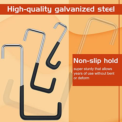 Hotop 18pcs Rafter Hanger Heavy Duty Large S Hooks Rafter Hanger for Garage Ladder Bike Fence Storage Organizer Hooks S Shaped Hooks Hanging Hangers Hooks (Large, Medium, Small), Black - color: Black