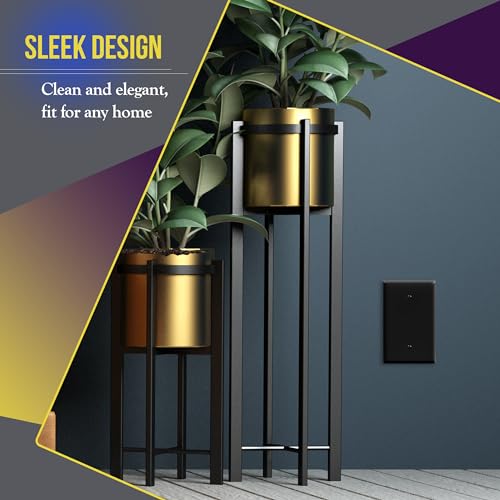 ENERLITES Blank Device Wall Plate, Jumbo Blank Cover, Gloss Finish, Oversized 1-Gang 5.5" x 3.5", Polycarbonate Thermoplastic, 8801O-BK, Black - color: Black, size: Over-Size
