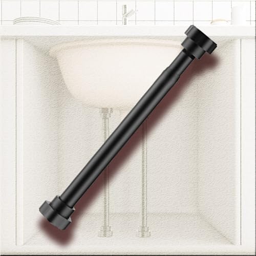 Sink Support Legs Adjustable, Undermount Basin Brackets Black Furniture Leg, Stainless Steel Support Poles Repair Kit for Kitchen Sink Table Leg(Height 40-55cm(15.7"- 21.6")) - size: Height 40-55cm(15.7"- 21.6")