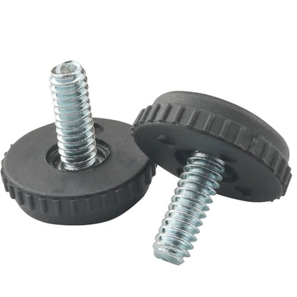CHENJIN 20pcs Adjustable Feet 1/4 Rubber Head Screws Threaded Leveler for Table Chairs Cabinet Legs