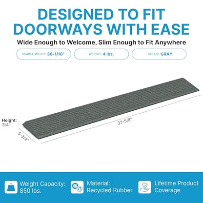 EZ-ACCESS Transitions Angled Entry MAT, Grey, .5-in - color: Grey, size: 0.5 Inches