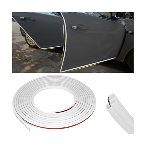 Osilly Car Door Rubber Seal Strip, 32.8Ft Self Adhesive Weather Stripping Automotive Edge Trim, Weatherstrip Soundproof Vehicle Tailgate Window Sealing Cover, Universal for SUV RV Truck (White) - color: White, size: 32.8Ft