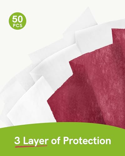 FriCARE Disposable Face Masks, 3-Ply ASTM Level 3 Medical Grade, Breathable & Comfortable for Adult Daily Work/Sun Protection, 50 Pack Burgundy - color: Burgundy